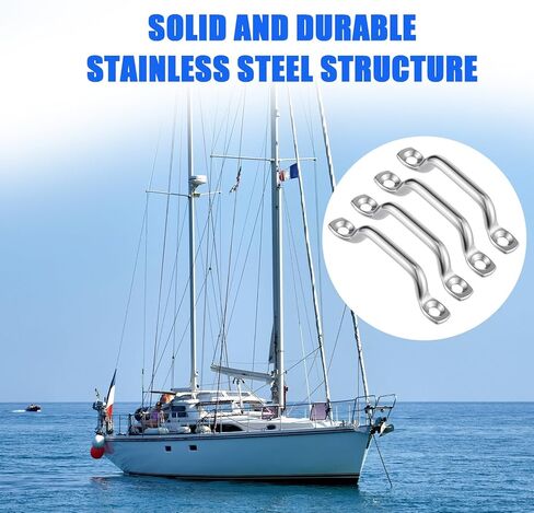 MAQUITA 30 Pcs Stainless Steel 1.6 Inch Mount, Bimini Top Strap, Pad Eye,Footman's Loop for Kayak, Boat, Hanging Shade Sails, Canoe Rigging, No Rust in Saudi Arabia