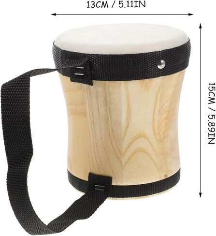Vaguelly Kid Bongos Drum With Drum Stick Wood Percussion Musical Instrument for Kids Adults Beginners, 13cm in Saudi Arabia