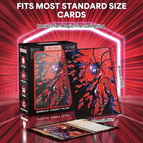 أكمام بطاقات KABINKA MTG - حزمة حجم قياسي Spider 100 من الأمام وأكمام خلفية غير لامعة من الخلف من أجل Magic The Gathering TCG in Kuwait