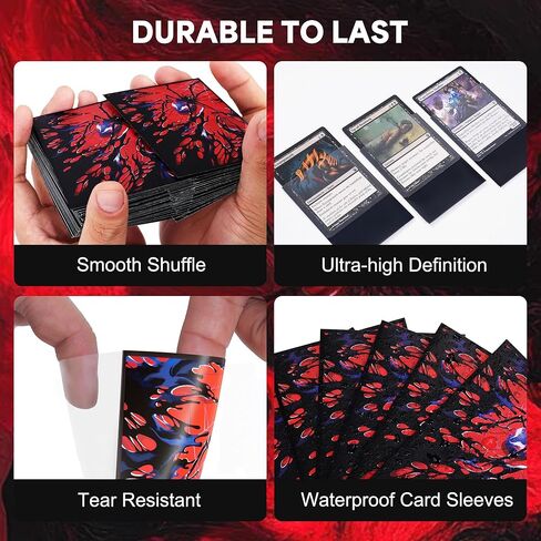 أكمام بطاقات KABINKA MTG - حزمة حجم قياسي Spider 100 من الأمام وأكمام خلفية غير لامعة من الخلف من أجل Magic The Gathering TCG in Kuwait
