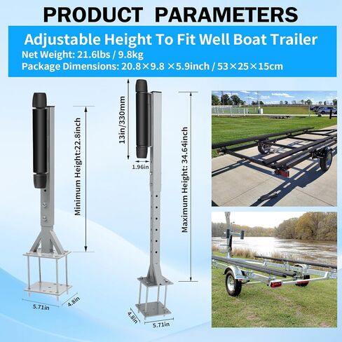 دليل مقطورة القارب القابل للتعديل من Colinktool، نظام دليل الأسطوانة المثبت على الجانب مناسب لقارب التزلج أو قارب الصيد أو مقطورة المراكب الشراعية in Kuwait