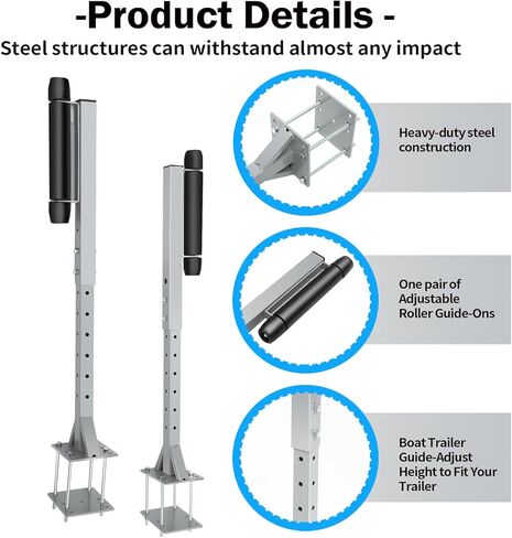دليل مقطورة القارب القابل للتعديل من Colinktool، نظام دليل الأسطوانة المثبت على الجانب مناسب لقارب التزلج أو قارب الصيد أو مقطورة المراكب الشراعية in Kuwait