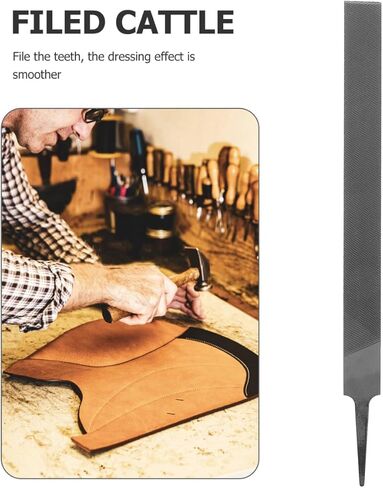 أداة شحذ يدوية مسطحة مقاس 12 بوصة من ARTIBETTER مع أسنان دقيقة للملفات المعدنية والأعمال الخشبية، مبرد مسطح متين للمشروعات اليدوية والاستخدام الصناعي in Kuwait