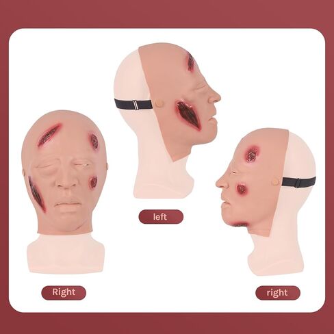 جروح المحاكاة، نموذج صدمات الوجه، وجه الجمرة الخبيثة، نموذج شامل لعلم أمراض الوجه والصدمات يمكن ارتداؤه للتدريب على المحاكاة العسكرية، تعليم كلية الطب in Kuwait