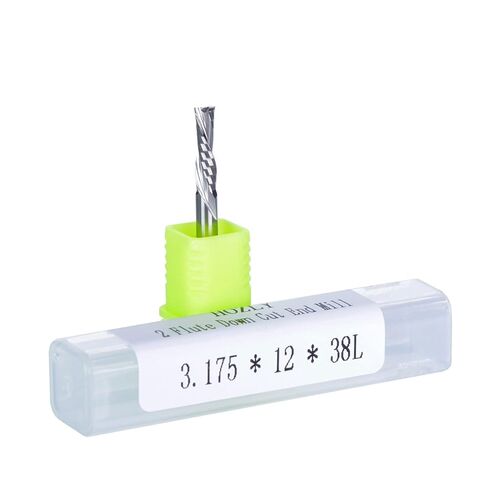 5 قطع من مطحنة نهاية الضغط، لقم توجيه حلزونية للأعلى والأسفل، 3.175 × 12 ملم، قاطعة أدوات مطحنة كربيد حلزونية لقطع الخشب والنقش in Kuwait