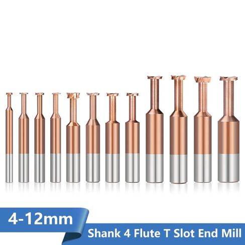 1 قطعة المهنية عالية السرعة الصلب القاطع T فتحة القاطع نهاية مطحنة 4 الناي TiCN المغلفة كربيد نهاية مطحنة للخشب أداة تشغيل المعادن in Kuwait