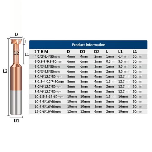 1 قطعة المهنية عالية السرعة الصلب القاطع T فتحة القاطع نهاية مطحنة 4 الناي TiCN المغلفة كربيد نهاية مطحنة للخشب أداة تشغيل المعادن in Kuwait