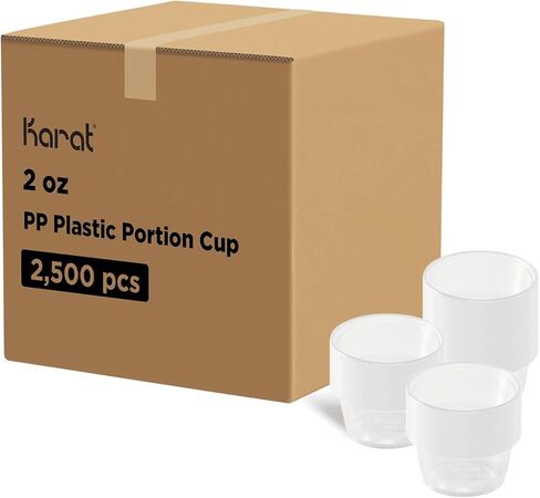 قيراط FP-P200-PP 2 أونصة. أكواب PP - شفافة (علبة بها 2500 قطعة) in Kuwait