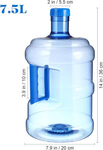 SEWACC Water Bottle 2 Gallon Portable Water Containers with Handle Large Capacity Large Reusable Motivational Jug for Camping Outdoor Sports Travel in Saudi Arabia