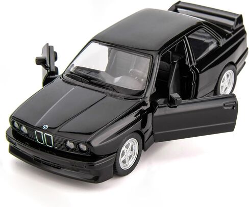 1:36 BMW M3 1987 Toy Car, Diecast Pull Back Model Car, Doors Open, Collection Kids Toy for Aged 3 and up, Gift Black in Kuwait