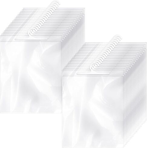 40 عبوة من أكياس التخزين المعلقة، وخطاف كبير مقاس 15 × 13 بوصة أكياس بلاستيكية شفافة لتخزين سماعات الرأس في الفصل الدراسي والمكتبة وتنظيم الصيدلة in Kuwait