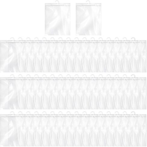 40 عبوة من أكياس التخزين المعلقة، وخطاف كبير مقاس 15 × 13 بوصة أكياس بلاستيكية شفافة لتخزين سماعات الرأس في الفصل الدراسي والمكتبة وتنظيم الصيدلة in Kuwait