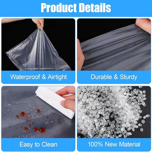 40 عبوة من أكياس التخزين المعلقة، وخطاف كبير مقاس 15 × 13 بوصة أكياس بلاستيكية شفافة لتخزين سماعات الرأس في الفصل الدراسي والمكتبة وتنظيم الصيدلة in Kuwait