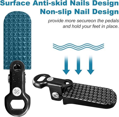Bike Rear Pedals, Mini Folding Bicycle Foot Pegs, Rear Seat Footrest Pedals for Mountain Bike E-Bike in Saudi Arabia