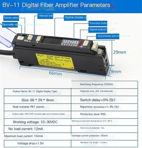 2 قطعة مستشعر مضخم الألياف الضوئية BX-201 E3X-NA11 FS-V11(BX-201) in Saudi Arabia