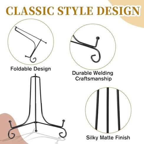 قطعتان من حامل اللوحة للعرض - حامل لوحة مقاس 5.7 بوصة حامل حامل معدني لإطار الصورة والكتب والصور والمقتنيات (5.7 بوصة (قطعتان)) in Kuwait