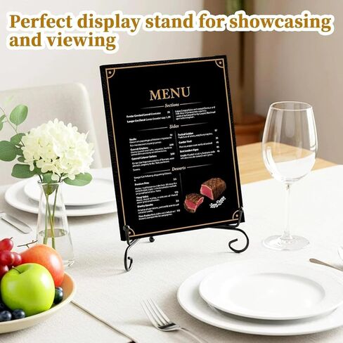 قطعتان من حامل اللوحة للعرض - حامل لوحة مقاس 5.7 بوصة حامل حامل معدني لإطار الصورة والكتب والصور والمقتنيات (5.7 بوصة (قطعتان)) in Kuwait