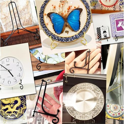 قطعتان من حامل اللوحة للعرض - حامل لوحة مقاس 5.7 بوصة حامل حامل معدني لإطار الصورة والكتب والصور والمقتنيات (5.7 بوصة (قطعتان)) in Kuwait