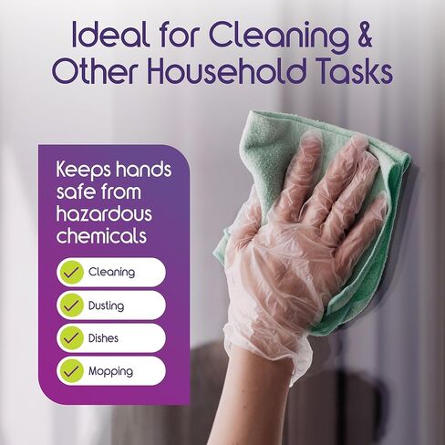Inspire Exam Medical Clear Vinyl Disposable Gloves - Latex Free for Cleaning, Food Prep in Saudi Arabia