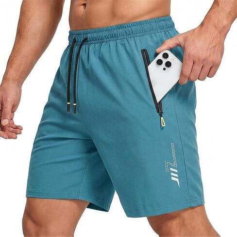 Men's Ice Silk Shorts, Summer Breathable Quick-Dry Basketball Shorts with Pockets, Casual Athletic Running Shorts in Saudi Arabia