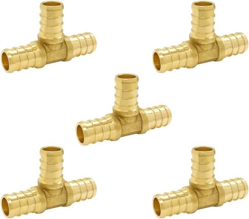 Hooshing 16PCS 1/2 Inch PEX Tee Fitting No Lead Brass Crimp Fittings for Pex Tubing Fitting in Saudi Arabia