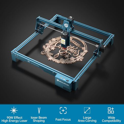 SCULPFUN S1 Laser Engraver, Engraving Machine with 0.01mm High Precision, High Speed Laser Cutter for Wood Metal and Leather, Engraving Area 410 * 420mm in Saudi Arabia