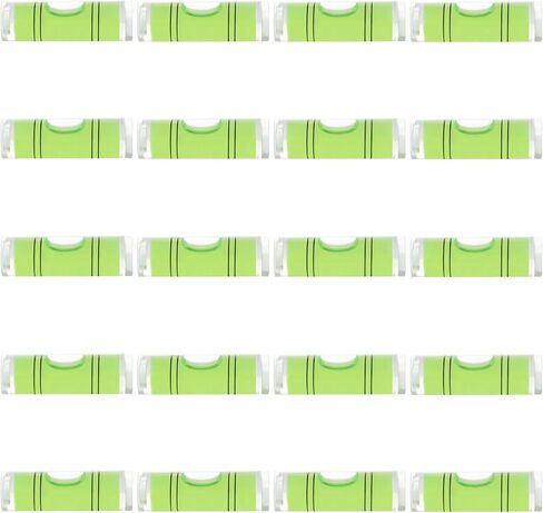 JYK مستوى أسطواني صغير 20 قطعة، 9.5 × 34 مم مستويات فقاعات أفقية صغيرة - أدوات قياس مستوى روح الفقاعات للبناء، DIY، والتخطيط in Kuwait