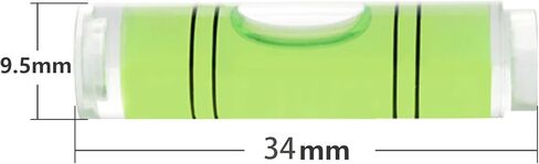 JYK مستوى أسطواني صغير 20 قطعة، 9.5 × 34 مم مستويات فقاعات أفقية صغيرة - أدوات قياس مستوى روح الفقاعات للبناء، DIY، والتخطيط in Kuwait