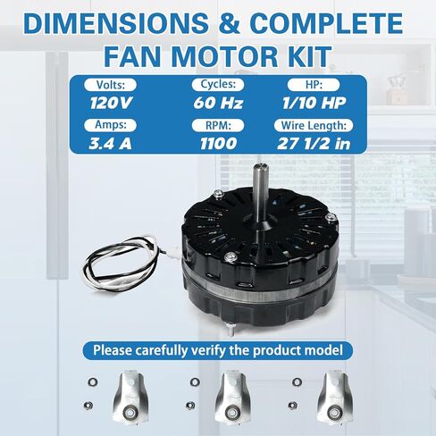 F0510B2944 F0510B2497 Attic Ventilation Fan Motor, Compatible with Lomanco 2000 and 1800 Series Attic Ventilation Motors, Replacement A0416B2059 A0510B2389 Universal Kit Included in Saudi Arabia