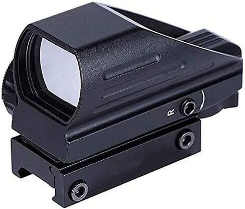 Generic Premium Quality, Red and Green Reflex Micro Rifle Scope Dot Sight with 4 Different Reticles, Picatinny Rail Mount (New Version), Black in Saudi Arabia