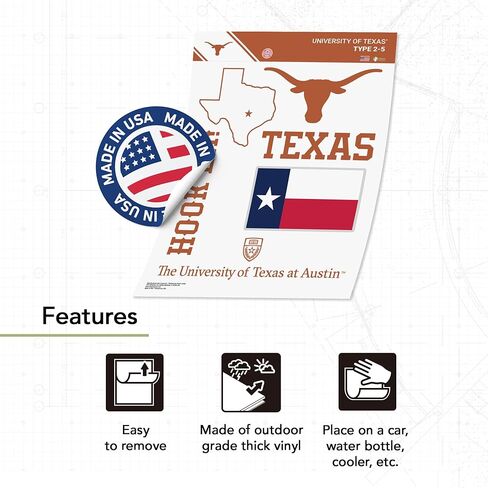 Desert Cactus University of Texas Sticker Longhorns UT Austinr Vinyl Decals Laptop Water Bottle Car Scrapbook Sheet T2 (Type 2-5) in Saudi Arabia