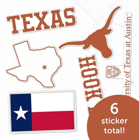 Desert Cactus University of Texas Sticker Longhorns UT Austinr Vinyl Decals Laptop Water Bottle Car Scrapbook Sheet T2 (Type 2-5) in Saudi Arabia