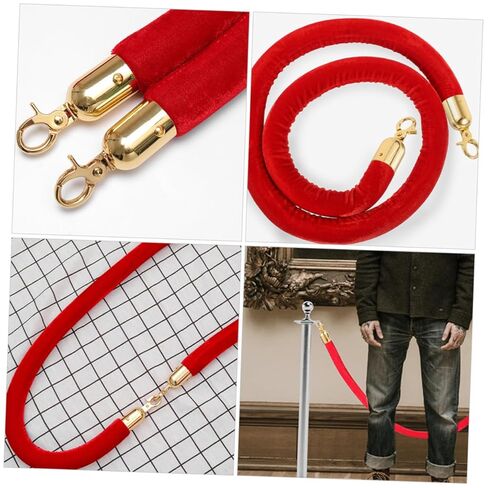 4Pcs Cord End Caps with Hook Versatile Rope End Stoppers for Handrail Barrier Ropes Easy Installation for Queue Dividers and Yacht Accessories in Saudi Arabia