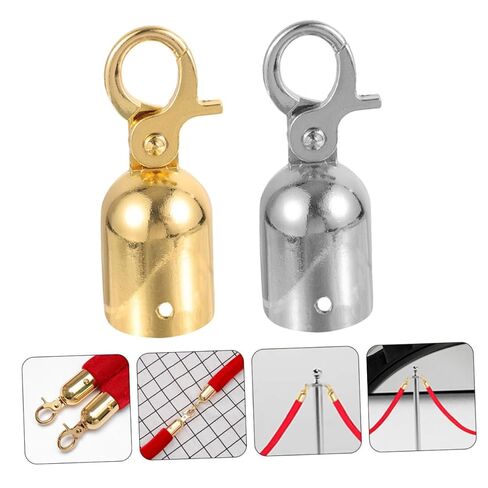 6Pcs Cord End Stoppers for Stanchions End Hooks with Caps for Events Hotels Theaters Easy Installation Practical Design in Saudi Arabia