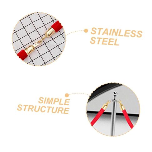 6Pcs Cord End Stoppers for Stanchions End Hooks with Caps for Events Hotels Theaters Easy Installation Practical Design in Saudi Arabia