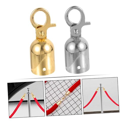 6Pcs Cord End Stoppers for Stanchions End Hooks with Caps for Events Hotels Theaters Easy Installation Practical Design in Saudi Arabia