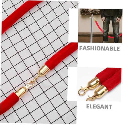 TEHAUX 4Pcs Durable Rope End Caps with Hooks for Barrier and Queue Divider High Strength Cord Ends for Reliable Safety and Attractive Setup in Saudi Arabia