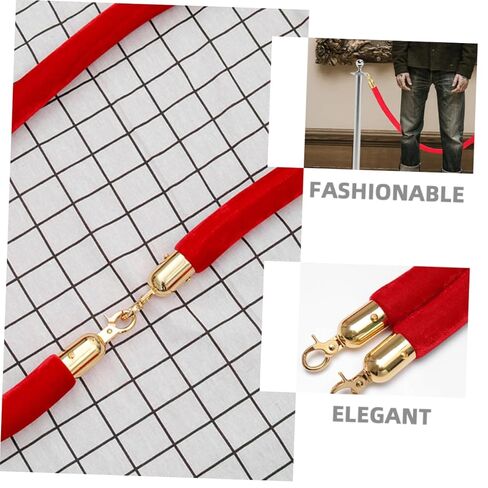 Uonlytech 4Pcs Cord Stopper End Caps with Hook for Queue Divider Elegant Design Quick Installation for Safety Barriers and Handrails Versatile Rope End Fittings in Saudi Arabia