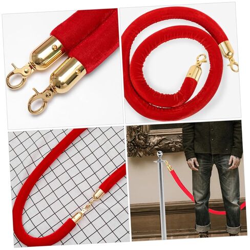 Uonlytech 4Pcs Cord Stopper End Caps with Hook for Queue Divider Elegant Design Quick Installation for Safety Barriers and Handrails Versatile Rope End Fittings in Saudi Arabia