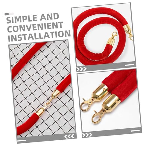Uonlytech 4Pcs Cord Stopper End Caps with Hook for Queue Divider Elegant Design Quick Installation for Safety Barriers and Handrails Versatile Rope End Fittings in Saudi Arabia