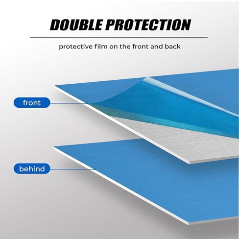 6061 لوحة صفائح الألومنيوم 1/8 بوصة × 12 بوصة × 16 بوصة (T × W × L) ألواح معدنية من الألومنيوم السميكة المسطحة مغطاة بطبقة واقية للصناعة اليدوية 1 قطعة in Kuwait