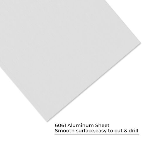 6061 لوحة صفائح الألومنيوم 1/8 بوصة × 12 بوصة × 16 بوصة (T × W × L) ألواح معدنية من الألومنيوم السميكة المسطحة مغطاة بطبقة واقية للصناعة اليدوية 1 قطعة in Kuwait