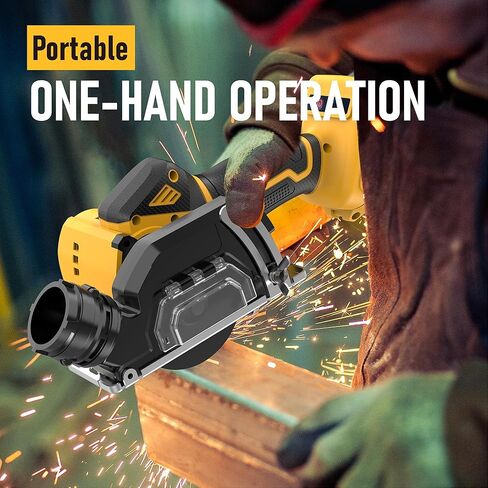 أداة قطع لاسلكية متوافقة مع بطارية DeWalt 20V MAX (بدون بطارية) منشار دائري صغير بدون فرش مع شفرات، 19000 دورة في الدقيقة، غطاء غبار قابل للإزالة للمعادن/الخشب/البلاط/البلاستيك in Kuwait