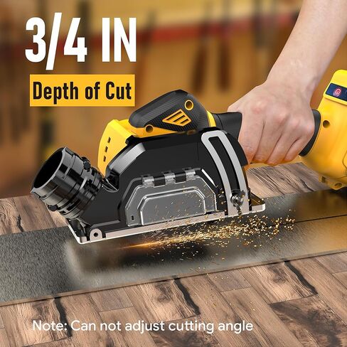 أداة قطع لاسلكية متوافقة مع بطارية DeWalt 20V MAX (بدون بطارية) منشار دائري صغير بدون فرش مع شفرات، 19000 دورة في الدقيقة، غطاء غبار قابل للإزالة للمعادن/الخشب/البلاط/البلاستيك in Kuwait