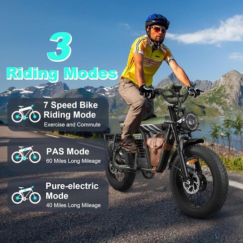 SMARTRAVEL Ebike with 1200W Brushless Motor,Removable 48V 20Ah Battery,UP to 32MPH,Electric Mountain Bike with 20" Fat Tire with Front/Rear Turn Signals for Men Women,Travel Bag in Saudi Arabia