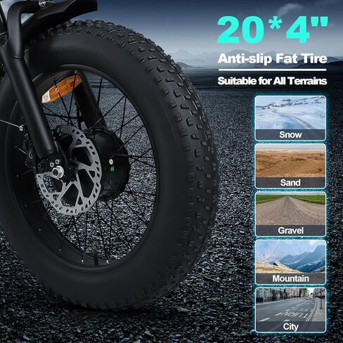 SMARTRAVEL Ebike with 1200W Brushless Motor,Removable 48V 20Ah Battery,UP to 32MPH,Electric Mountain Bike with 20" Fat Tire with Front/Rear Turn Signals for Men Women,Travel Bag in Saudi Arabia