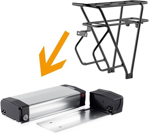 YS YOSE POWER Black Luggage لـ YOSE Power 48V 20.8Ah بطارية Ebike الخلفية التي تناسب الحد الأقصى 1500W بطارية دراجة كهربائية رف أمتعة أسود 500W 1000W 1500W دراجات إلكترونية (رف فقط) in Kuwait