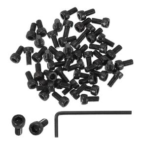 PATIKIL M4 x 16mm Hex Socket Head Screws Cap Bolt, 50 Pack 12.9 Grade Carbon Steel Hexagon Socket Screw Hex Socket Drive Machine Screws with Hex Wrenches, Black in Kuwait