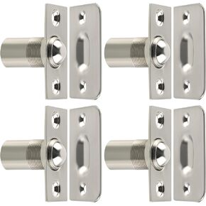 Alise Door Ball Catch، محرك في الكرة المصيد مع لوحة الضرب لأبواب الخزانة، أجهزة مزلاج كرة التوتر القابلة للتعديل، النحاس والفولاذ المقاوم للصدأ الأسود، حزمة من 4 in Kuwait