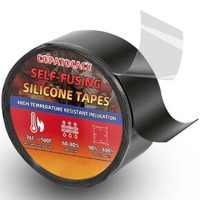 Self-Fusing Silicone Tape 1" x 5' x 20mil – Black Rubber Emergency Repair Tape – Waterproof, Heat-Resistant, Insulating, Chemical-Resistant, No Residue – for Automotive, Electrical & Outdoor Use in Saudi Arabia